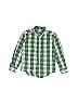 Classic Prep 100% Cotton Plaid Green Long Sleeve Button-Down Shirt Size 7 (big kids) - photo 1