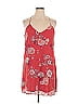 Eyeshadow 100% Polyester Floral Red Casual Dress Size XL - photo 1