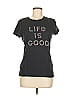 Life Is Good 100% Cotton Gray Short Sleeve T-Shirt Size M - photo 1