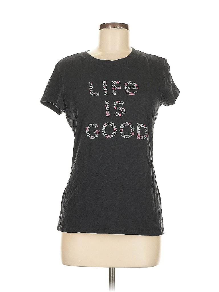 Life Is Good 100% Cotton Gray Short Sleeve T-Shirt Size M - photo 1