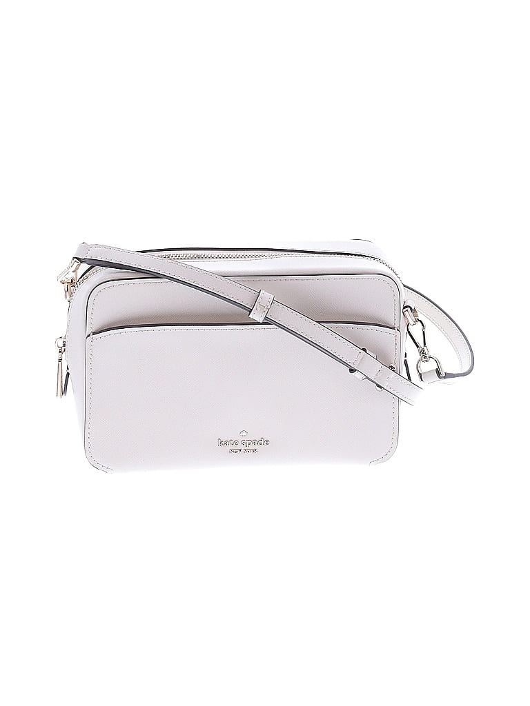 Kate Spade New York 100% Leather Silver White Leather Crossbody Bag One size - photo 1