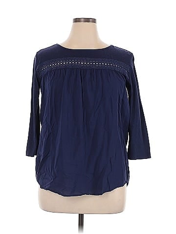 Indigo 3/4 Sleeve Blouse (view 1)