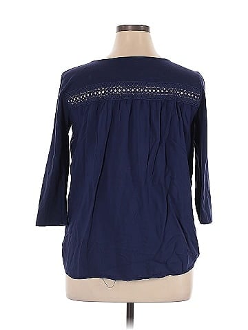 Indigo 3/4 Sleeve Blouse (view 2)