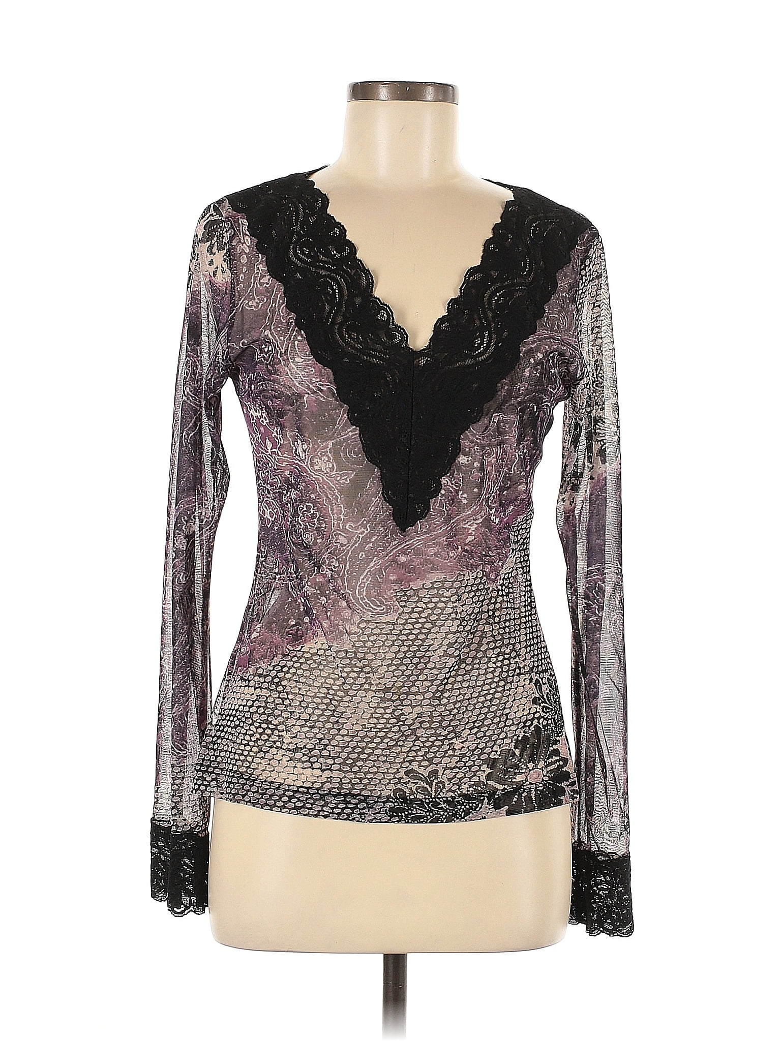 Karen Kane Purple Long Sleeve Top Size M