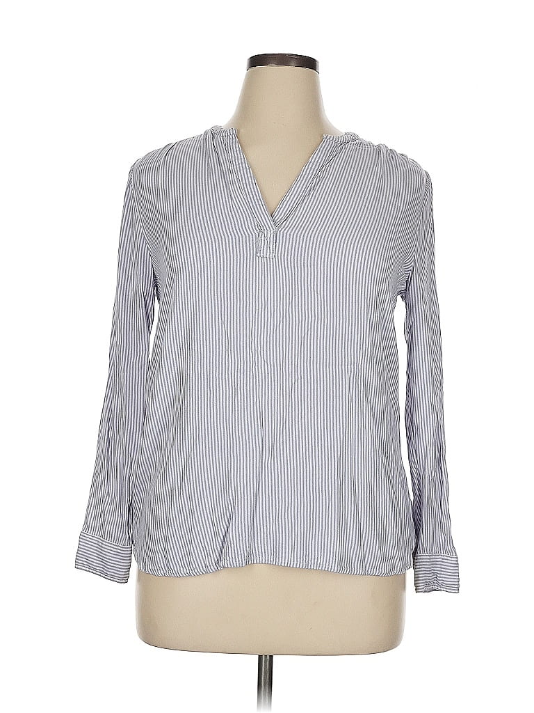 Click to view more detailed imagery on our partner's website Pre-owned Workshop Republic Clothing Long Sleeve Blouse In Gray