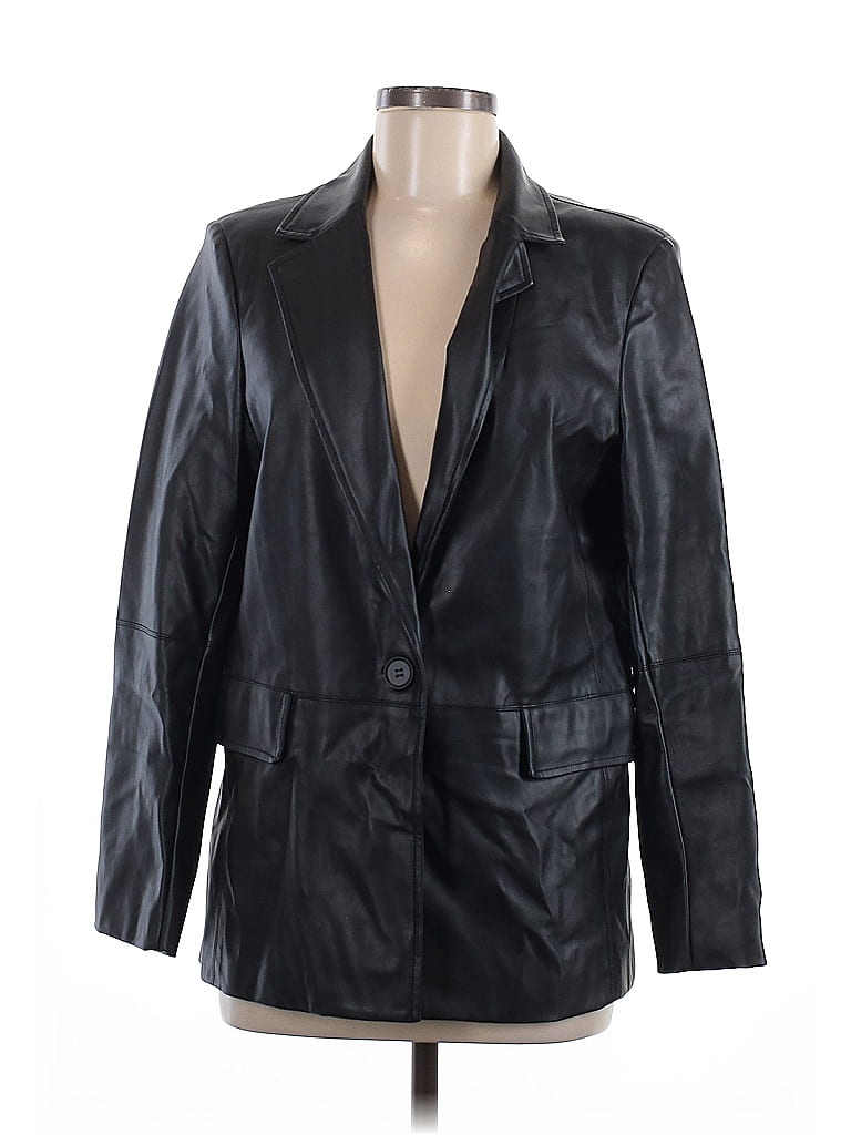 Evereve 100% Polyester Black Blazer Size M - photo 1