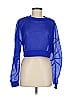 Alo Blue Long Sleeve Blouse One size - photo 1