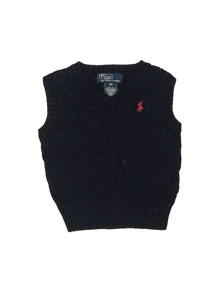 Polo by Ralph Lauren Blue Sweater Vest 6-9 MO / 9 MO - photo 1
