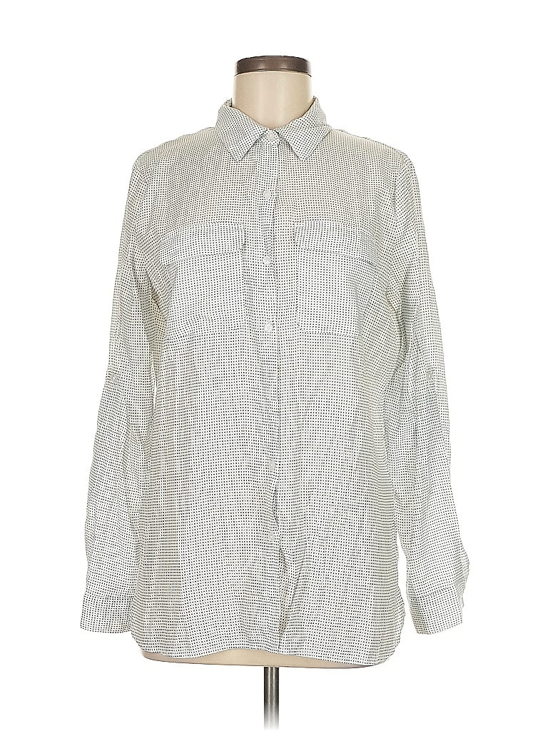 Pre-owned Philosophy Republic Clothing Long Sleeve Blouse In Gray