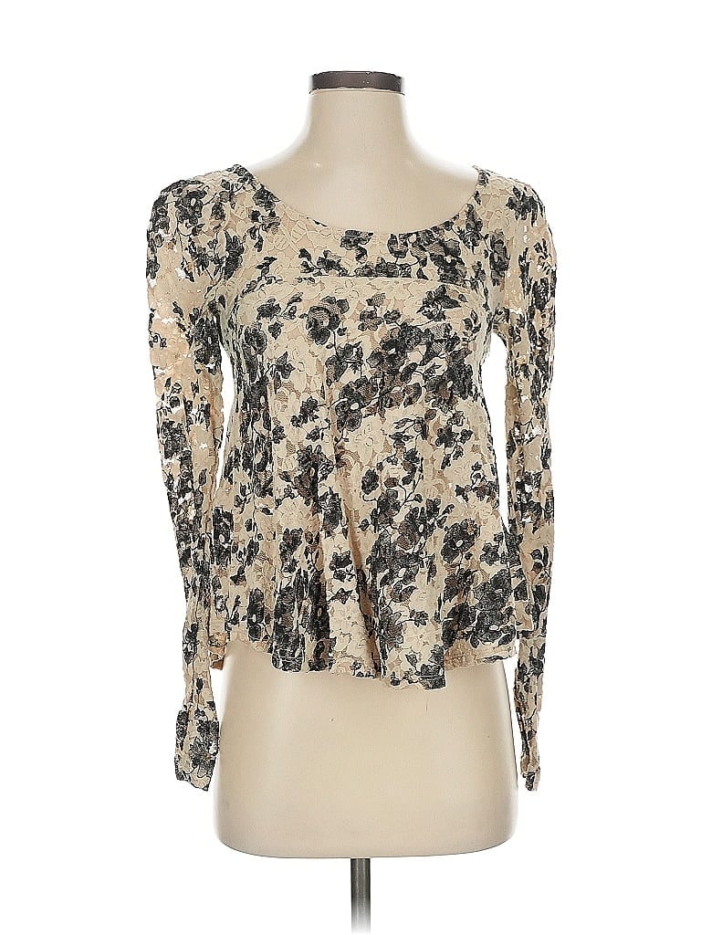 Pre-owned Pins And Needles Long Sleeve Blouse In White