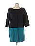 Cos Color Block Teal Black Casual Dress Size 12 - photo 1