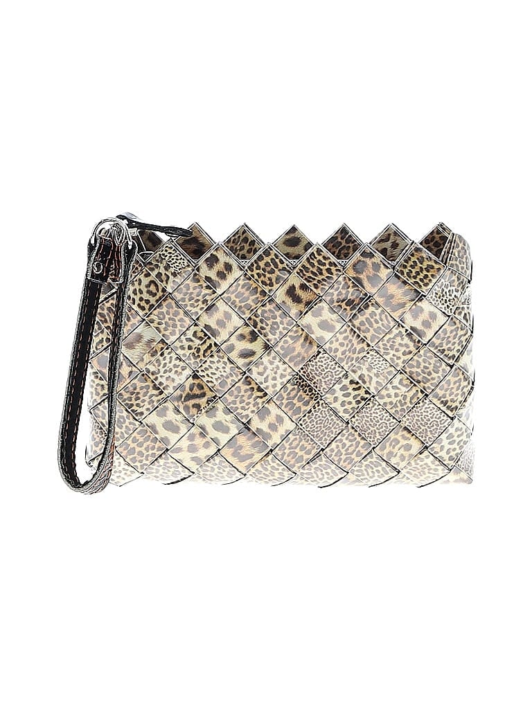 Nahui Ollin Metallic Gold Tan Wristlet One size - photo 1
