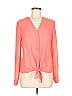 Candie's 100% Polyester Orange Long Sleeve Blouse Size L - photo 1