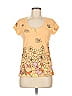 Life Is Good 100% Cotton Floral Yellow Short Sleeve T-Shirt Size M - photo 1