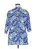 Soft Surroundings 100% Cotton Blue 3/4 Sleeve Blouse Size 1X - photo 2