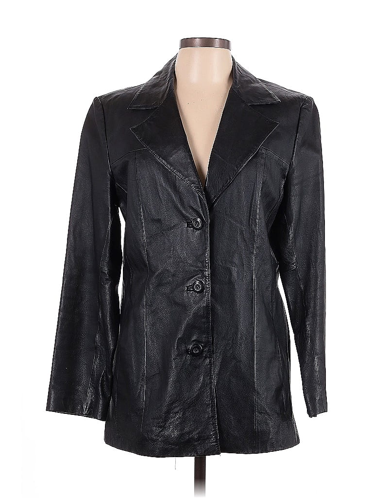 Wilsons Leather Black Blazer Size L - photo 1
