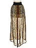 No Boundaries 100% Polyester Animal Print Gold Black Casual Skirt Size 3 - photo 2