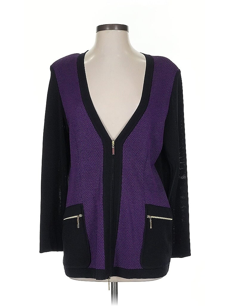 Pre-owned Misook Cardigan Sweater In Purple