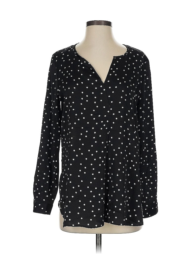 Pre-owned Vince Camuto Long Sleeve Blouse In Black