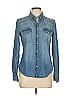 H&M L.O.G.G. 100% Cotton Blue Long Sleeve Button-Down Shirt Size 10 - photo 1