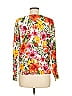 Joseph A. Floral Orange Pullover Sweater Size M - photo 2