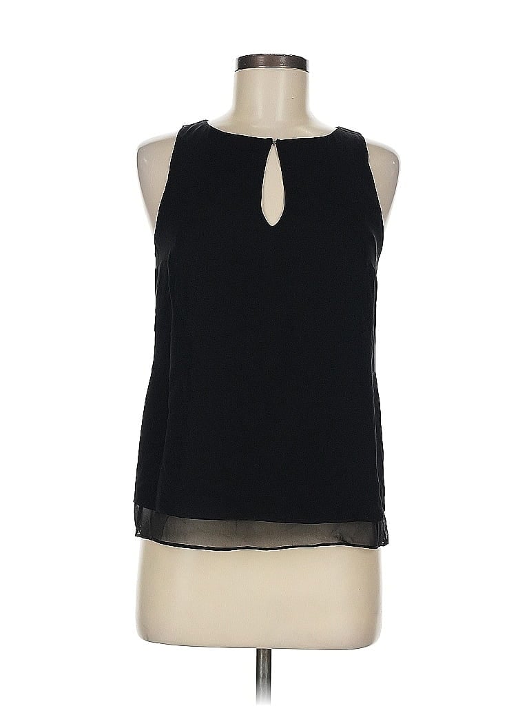 Click to view more detailed imagery on our partner's website Pre-owned Diane Von Furstenberg Sleeveless Silk Top Black Solid Pattern Halter Neckline Tops