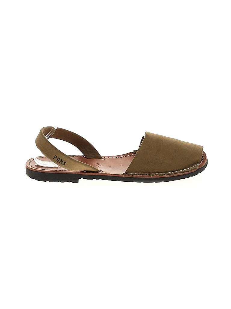 PONS Brown Green Sandals Size 9 - photo 1