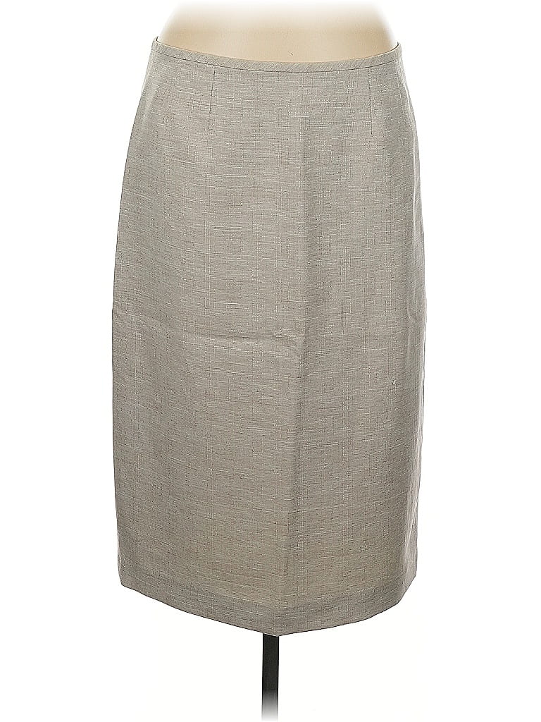 Pre-owned Evan Picone Formal Skirt In Gray