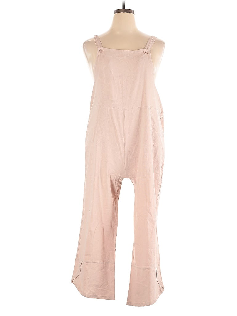 Fashion Solid Pink Jumpsuit Size XL - photo 1