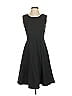Talbots Solid Black Casual Dress Size 2 - photo 1