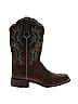 Ariat Teal Brown Boots Size 8 1/2 - photo 1