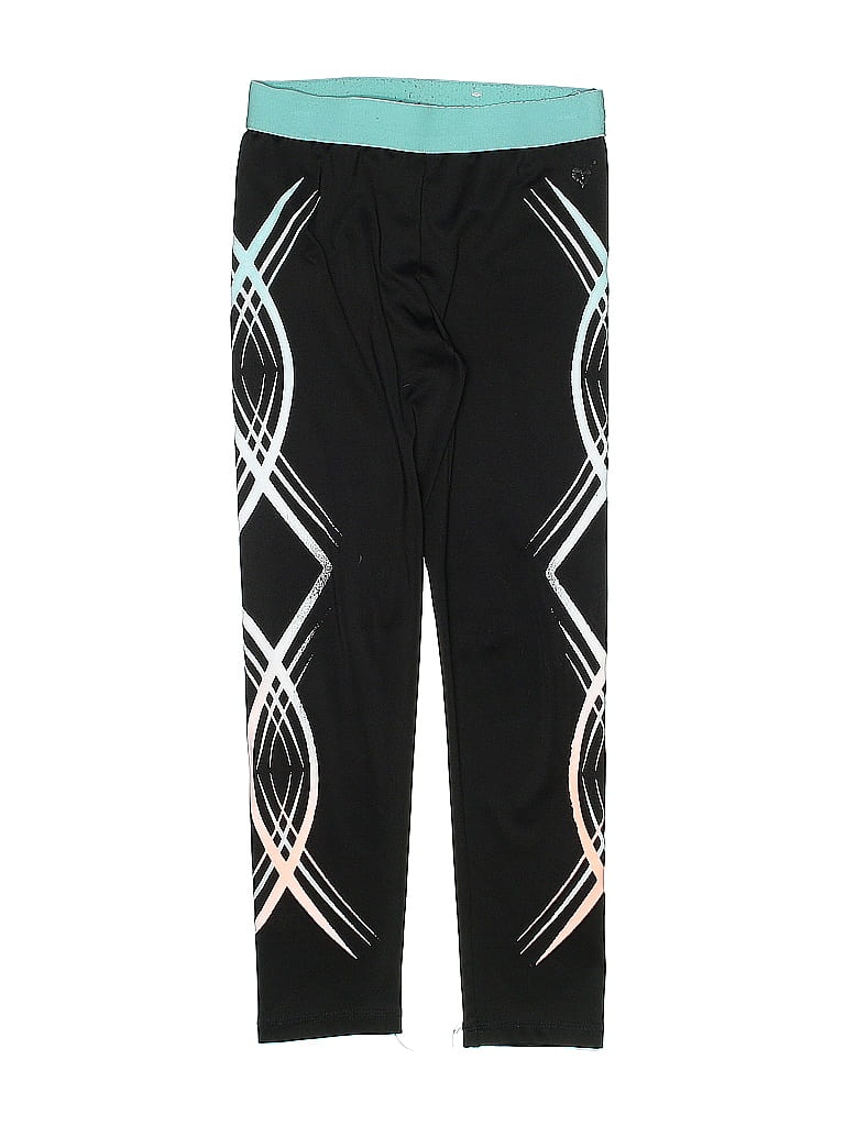 Justice Graphic Black Active Pants Size 8 (big kids) - photo 1