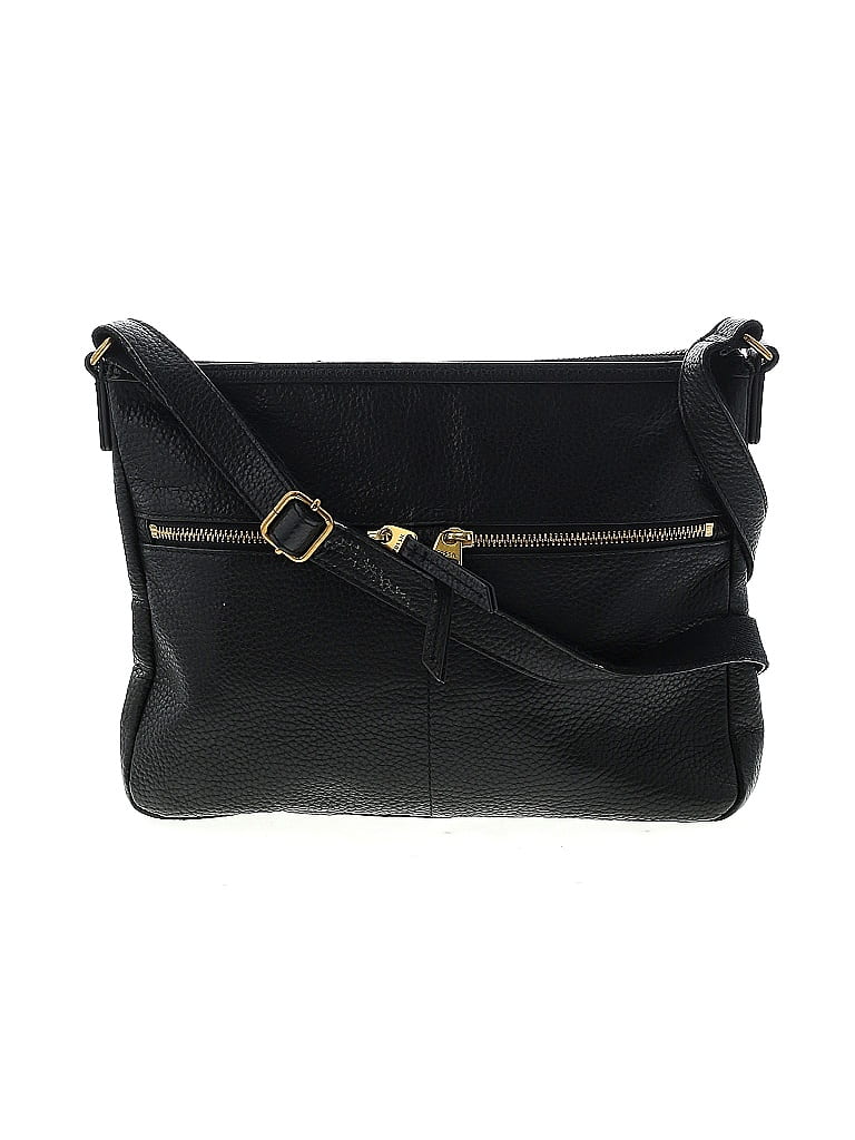 Fossil Black Leather Crossbody Bag One size - photo 1