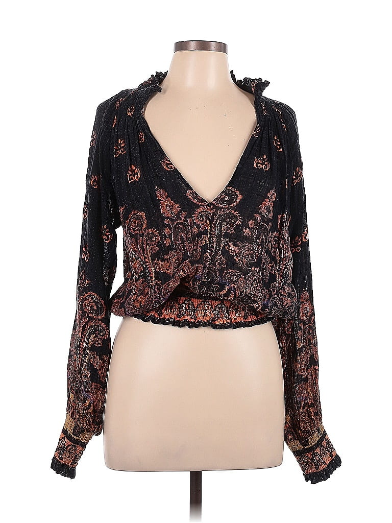 FP One Black Long Sleeve Blouse Size S - photo 1