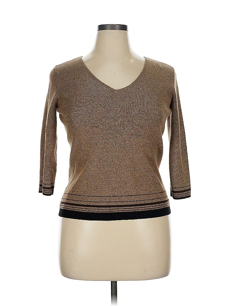Liz Claiborne Metallic Brown Pullover Sweater Size XL - photo 1
