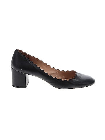 Chloé Leather Lauren Scalloped Heels (view 1)