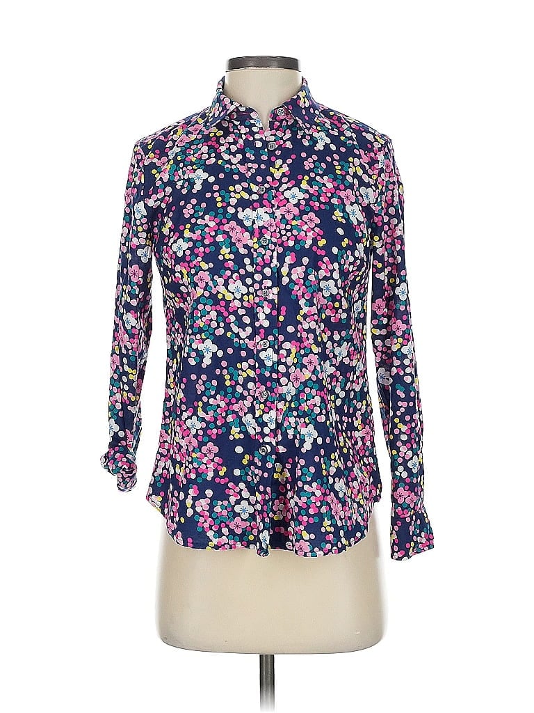 Pre-owned Talbots Long Sleeve Blouse In Blue