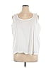 Ellos 100% Cotton White Sleeveless T-Shirt Size 1X - photo 1