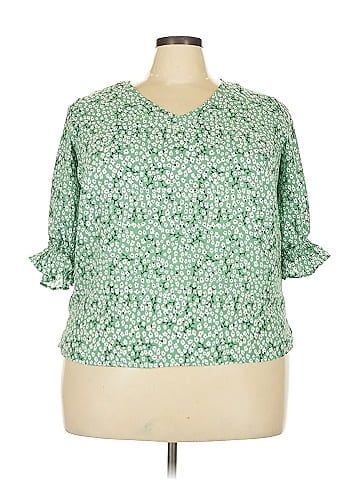 Well Worn 3/4 Sleeve Blouse (view 1)