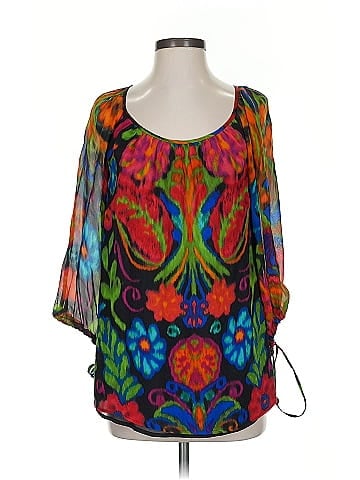 Shoshanna 3/4 Sleeve Silk Top (view 1)