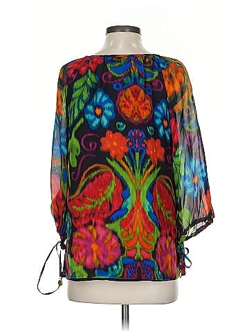 Shoshanna 3/4 Sleeve Silk Top (view 2)