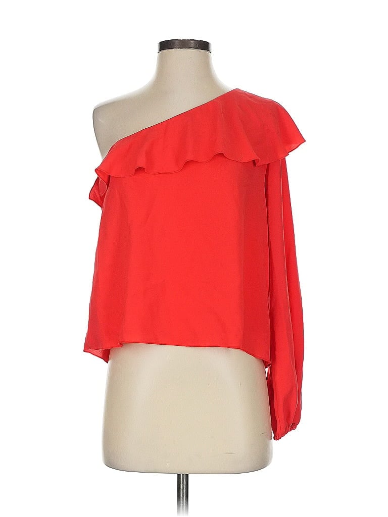 Pre-owned Wilfred 3/4 Sleeve Blouse In Red