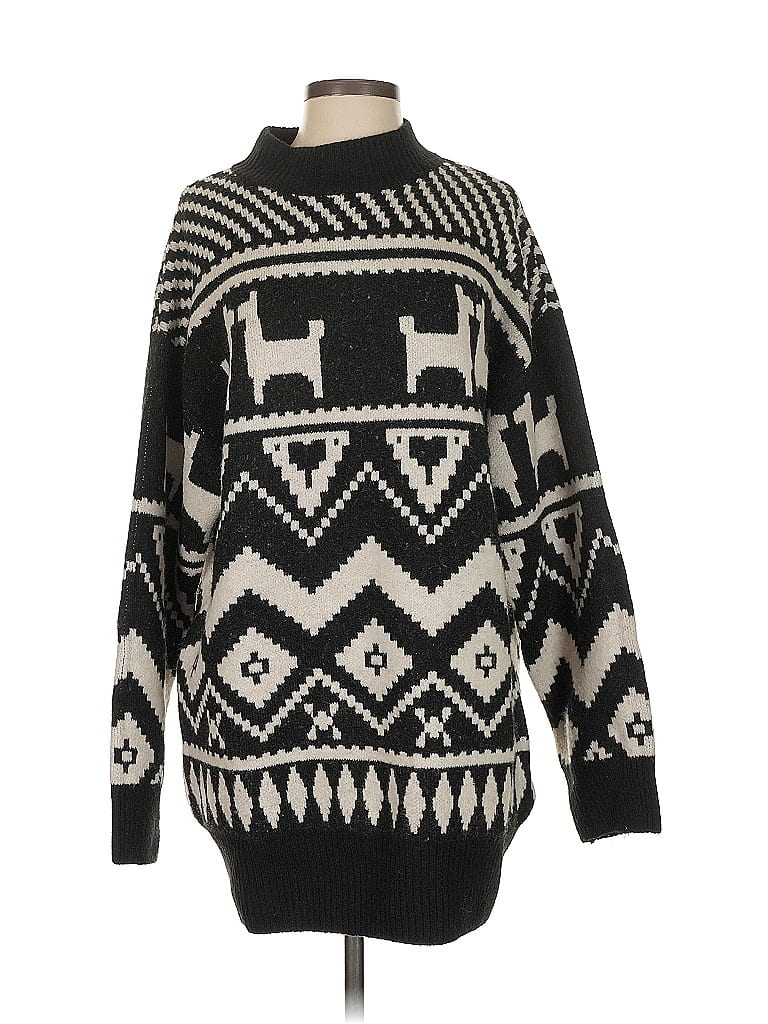 H&M Print Black Pullover Sweater Size S - photo 1