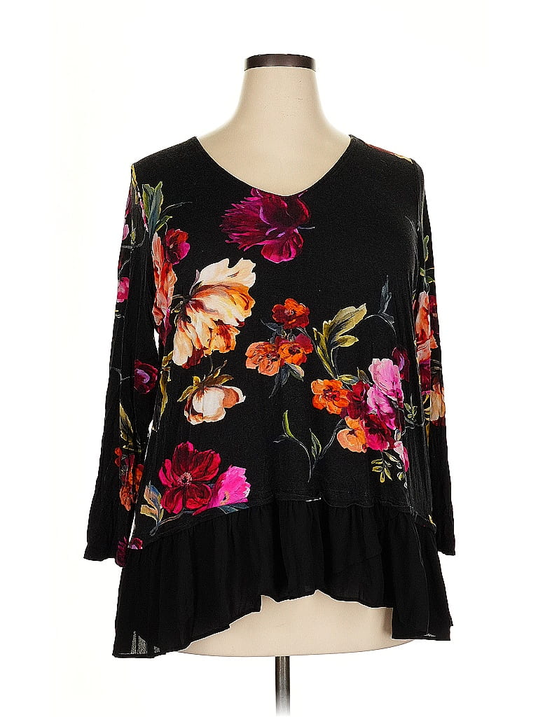 Karen Kane Black 3/4 Sleeve Blouse Size 2X - photo 1