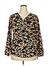 Agnes Orinda 100% Polyester Brown Long Sleeve Blouse Size 2X - photo 1