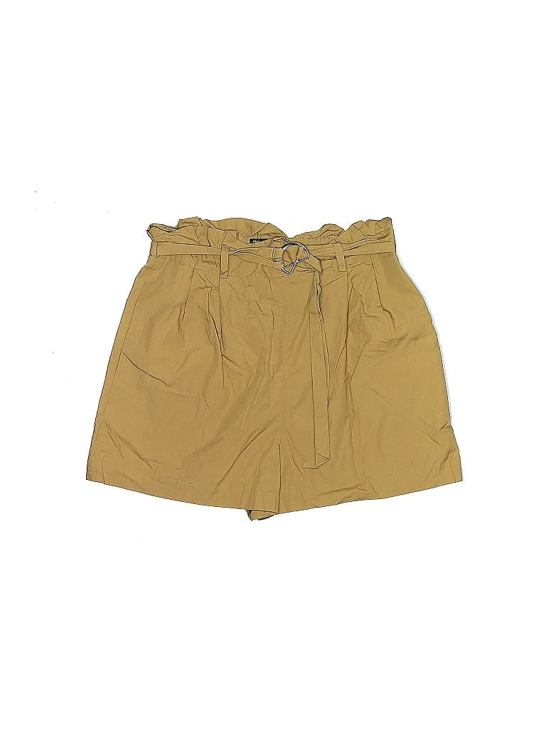 Click to view more detailed imagery on our partner's website Pre-owned Zara Khaki Shorts In Gold