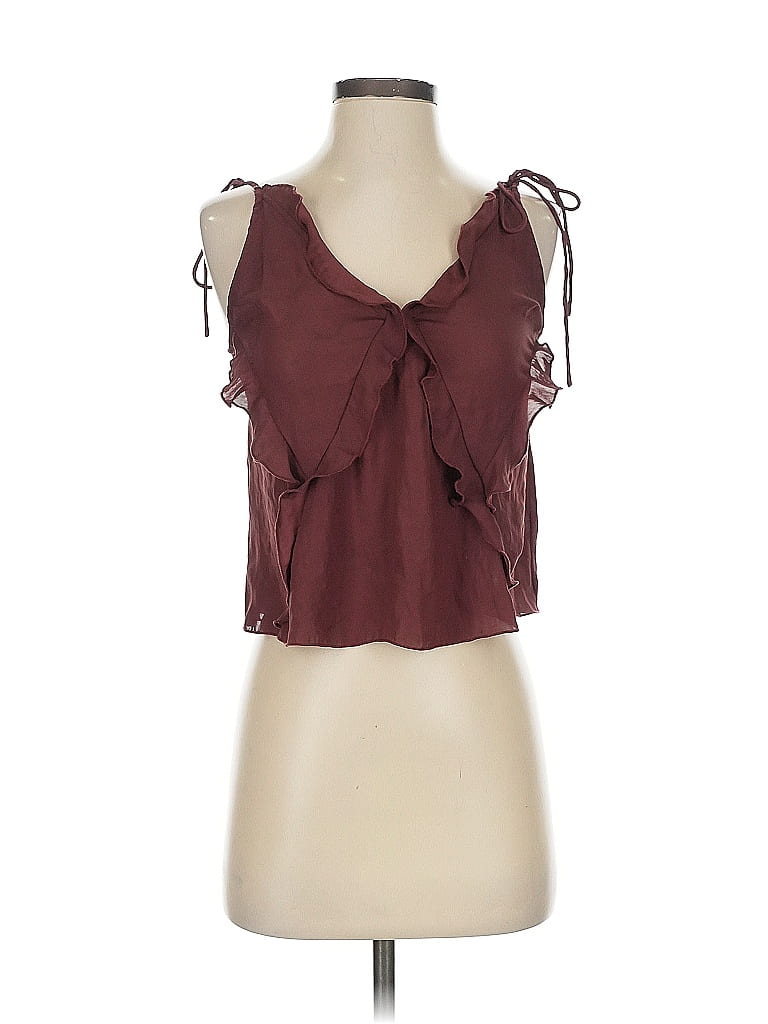 Intimately by Free People 100% Polyester Burgundy Sleeveless Blouse Size XS - photo 1