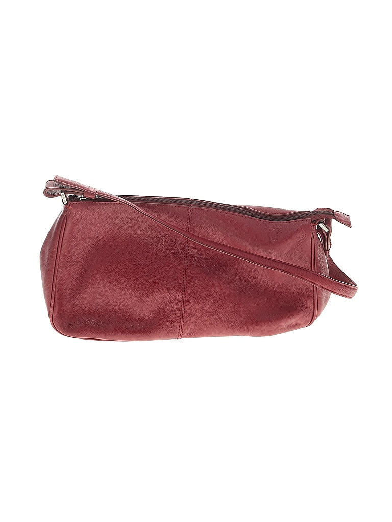Cole Haan 100% Leather Solid Burgundy Red Leather Shoulder Bag One size - photo 1