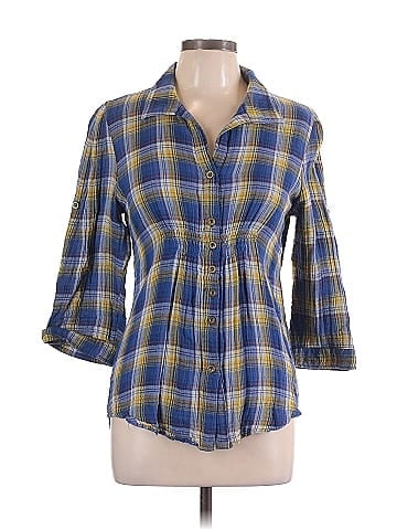 Love Stitch 3/4 Sleeve Button-Down Shirt (view 1)