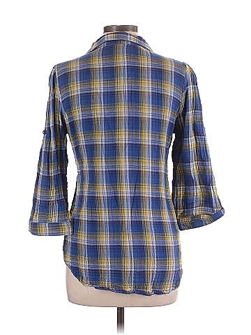 Love Stitch 3/4 Sleeve Button-Down Shirt (view 2)